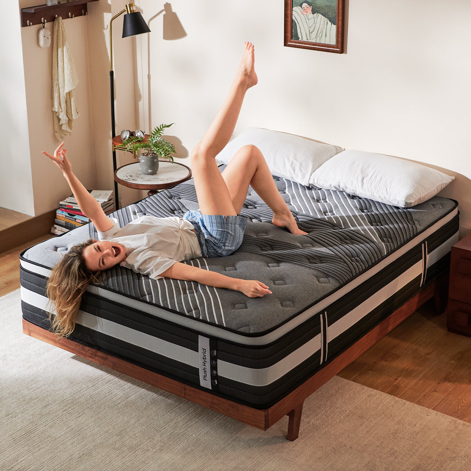 12“/ 14" Premium Hybrid Mattress with 7-Zone Pocketed Coil System, High-Density Gel-Infused Memory Foam for Pressure Relief, Spinal Alignment, Motion Isolation & Cooling Comfort