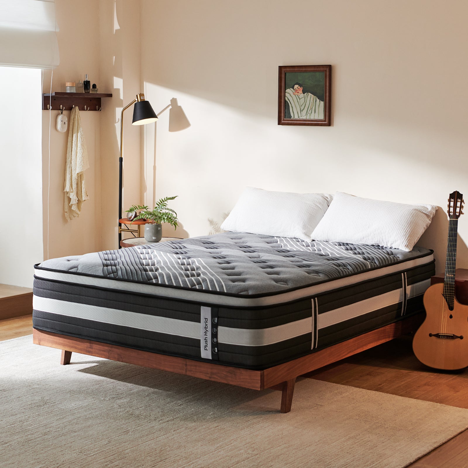 12“/ 14" Premium Hybrid Mattress with 7-Zone Pocketed Coil System, High-Density Gel-Infused Memory Foam for Pressure Relief, Spinal Alignment, Motion Isolation & Cooling Comfort