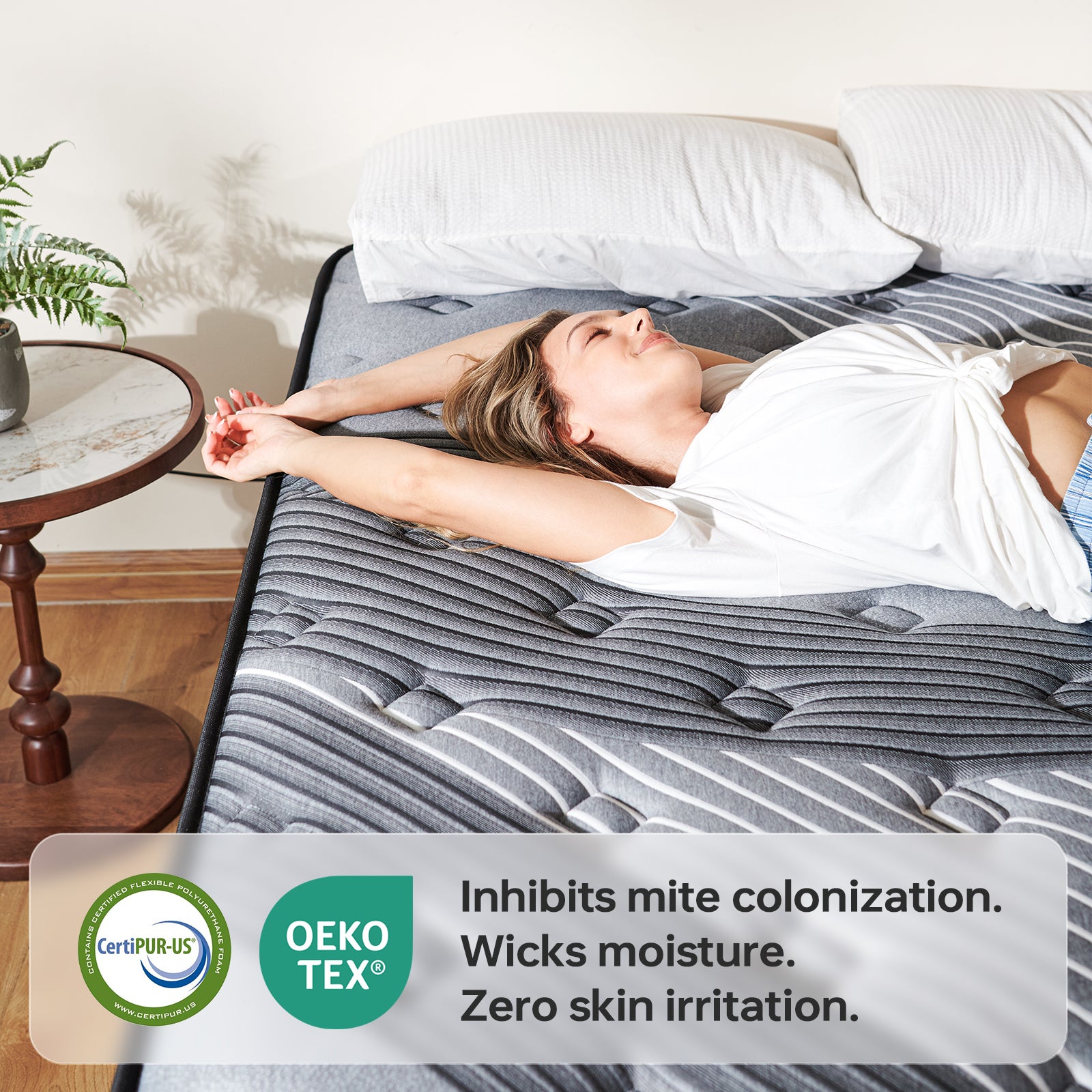 12“/ 14" Premium Hybrid Mattress with 7-Zone Pocketed Coil System, High-Density Gel-Infused Memory Foam for Pressure Relief, Spinal Alignment, Motion Isolation & Cooling Comfort