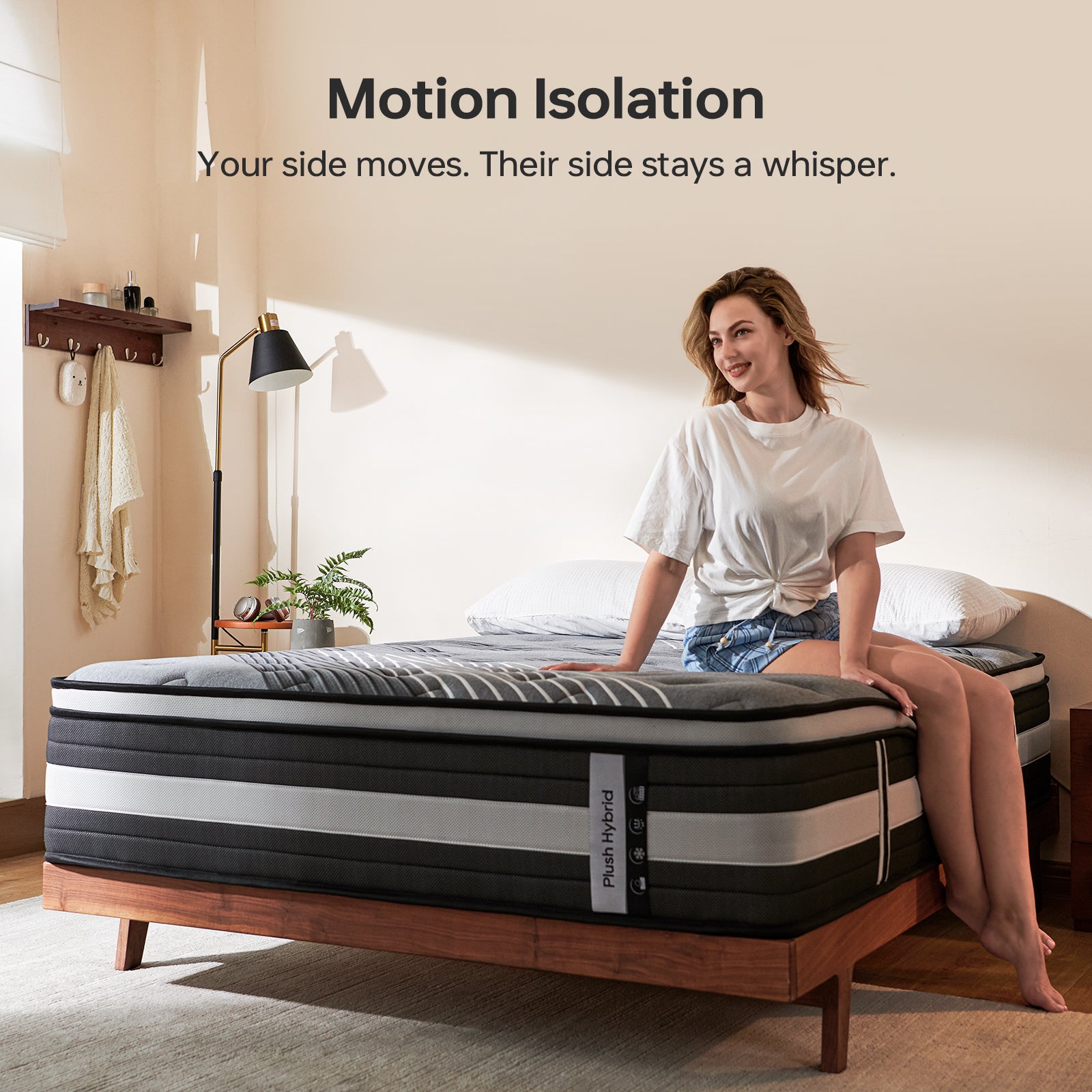 12“/ 14" Premium Hybrid Mattress with 7-Zone Pocketed Coil System, High-Density Gel-Infused Memory Foam for Pressure Relief, Spinal Alignment, Motion Isolation & Cooling Comfort